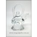 Crystal Teapot Ornament Figurine 