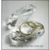 Crystal Shell Ornament with Gold Rings