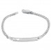 6 Inch Sterling Silver Baby Child Curb ID Heart Name Bracelet