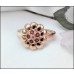 9ct Gold Garnet and Diamond Floral Ring 