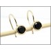 Solid 9k Gold Sapphire Hook Earrings 