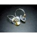 Designer Earrings, Fused Glass and Sterling Silver