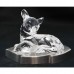 Crystal Deer Figurine on Solid Pewter Base