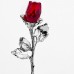 Crystal Red Rose Figurine (Antiqued)