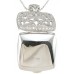 Antique Inspired Square CZ Locket in 925 Sterling Silver 