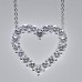 18ct White Gold Moissanite Heart Shaped Diamond Pendant 