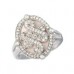 Sterling Silver Pink Mother of Pearl Cz Dress Ring