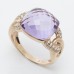 18ct Gold Cocktail Ring with Diamonds and Amethyst