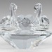 Crystal Ornaments, Pair of Swans with Heart 
