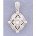 Sterling Silver Jewelry Filigree Diamond Pendant