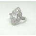 Sterling Silver Antique Inspired Cubic Zirconia Dress Ring