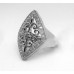 Sterling Silver Jewellery, Celtic Design Cubic Zirconia Ring