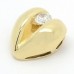9ct Yellow Gold Heart Pendant with Diamond