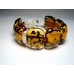 Leopard Style Fused Glass Designer Bracelet 